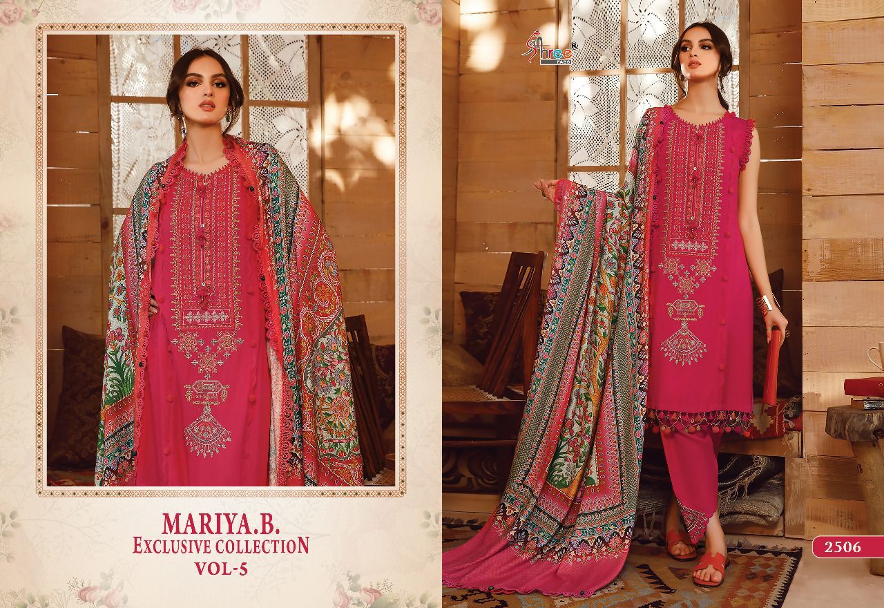 Shree Mariya B Exclusive Collection Vol 5 Ethnic Wear Wholesale Pakistani Salwar Suit